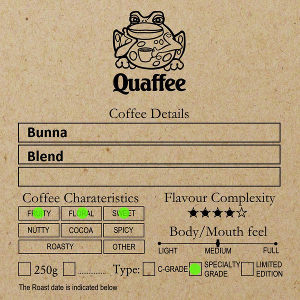 Quaffee Bunna Blend 250g